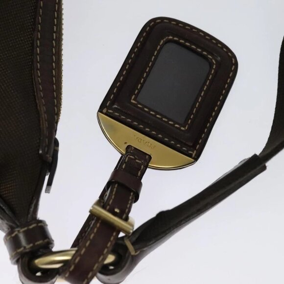PRADA Shoulder Bag Canvas Brown Gold Auth ep9878 - Picture 2 of 15